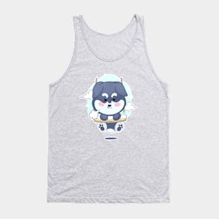 Cute Siberian Husky Tank Top